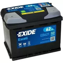 Acumulator auto Exide EXCELL 12V 62Ah 540EN 242x175x190 +/- (EB621)