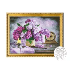 Картина по номерам Art Gallery GA80089 Mozaic cu diamante 40x50cm Buchetel de liliac
