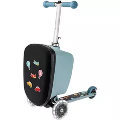 Trotinetă Micro ML0045 Trotineta Luggage Junior Patch&Play Frosty Blue Limited Edition