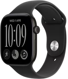 Ceas inteligent Apple Watch Series 12 GPS 46mm Black Aluminium Case with Black Sport Band M/L MJEL4