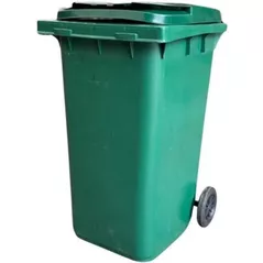 Coș de gunoi Hydro S Tomberon din plastic cu roti din cauciuc, 240 L, verde, 8001246