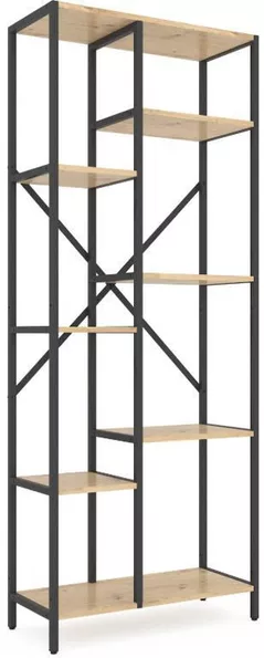 Cтеллаж складской Nex Home Raft metalic Loft Cascade 1780x700x300mm, 7 nivele, PAL, Anthracite/Oak Artisan