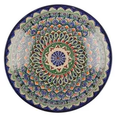 Farfurie Rishtan Ceramic Lyagan Mehrob 26cm, pictata manual, ceramica