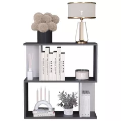 Raft de birou Remaks Asimetrik 2 Antharacite/White