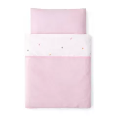 Lenjerie de pat pentru copii Veres VR 153.1.34 Бело-розовая с сердечками (90x110/40x60) (3ед.)