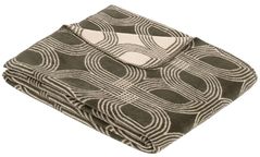 Textile de casă Ibena 3434/700 Jacquard Decke Cagliari Green/nature