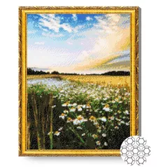 Картина по номерам Art Gallery GA79745 Mozaic cu diamante 40x50cm Campul de flori