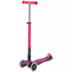Trotinetă Micro MMD228 Maxi Deluxe Foldable Neon LED Ultra Pink