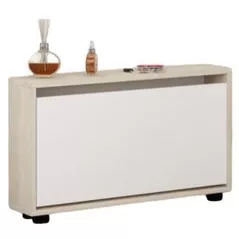 Raft pentru încălțăminte Mobildor-Lux Leo Slim 70x16x47H cm Sonoma/White