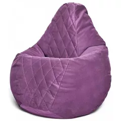 Fotoliu BeanBag BeanBag BM6160, Кресло Груша из велюра Maserrati "Romb", XXL, сиреневый