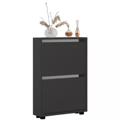 Raft pentru încălțăminte Mobildor-Lux Leo Slim 80x16x86H cm Anthracite