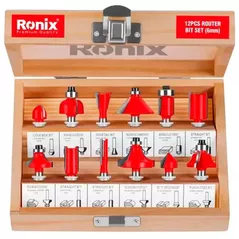 Набор головок, бит, насадок Ronix RH-5341 набор 12 фрез по дереву Ø6мм