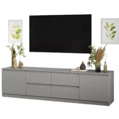 Comodă TV MebelStar NEO 4S2D 200x43x53 Grey (MBS-1266)