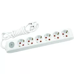 Filtru electric Viko 118603 6 гнезд с/з и выкл. 3м (16A)