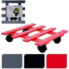 Подставка для цветов ProGarden 38045 Подставка для цветочного горшка 30x30cm, на колесах, дерево