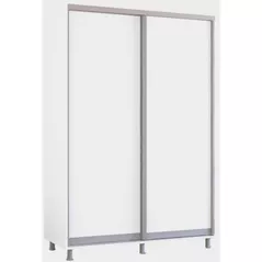 Шкаф Mobildor-Lux Раздвижные двери Aron-P из ДСП (160x60x220H см) Бриллиантовый белый