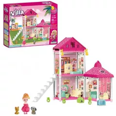 Домик для кукол Essa 556-101A Vila Mică + accesorii, 85elem