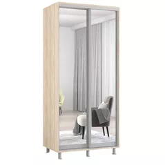 Шкаф Mobildor-Lux Раздвижные зеркальные двери Aron-P (130x60x210H см) Sonoma