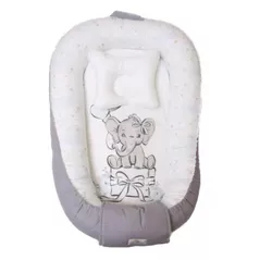 Cocon pentru bebelusi PernaMea Babynest Premium Elefant Gri (PM.101552/6)