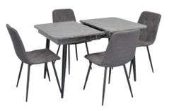 Set masă și scaune Evelin di Costacurta стол DT-431-3R B + 4 стула YTC-080B Dark grey