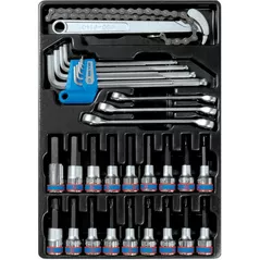 Набор ручных инструментов King Tony 9-90131MR набор L-обр.ключей HEX, насадок бит, ключей разрезных 31 пр.