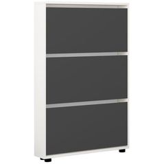 Полка для обуви Mobildor-Lux Leo Slim 80x16x125H cm White/Anthracite