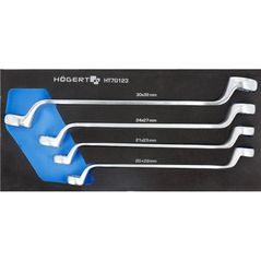 Ключ гаечный Hoegert HT7G123 ключи накидные 75 град. 20-32 мм, 4 предм.