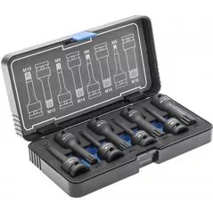 Набор головок, бит, насадок Hoegert HT6R006 насадки ударные SPLINE, M5-M18, 1/2", 8 предм. CrMo