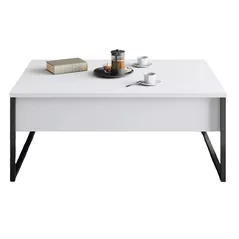 Măsuţă cafea Trendy Luxe, Masuta de cafea, AlbNegru, 90x40x60cm