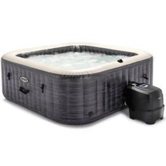 Piscină cu jacuzzi Intex 28452 Jacuzzi SPA gonflabil PureSpa Greystone Deluxe 239×239×71, 1098L, 6 persoane