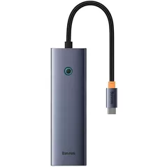 Переходник для IT Baseus B00052807813-01 6in1 Type-C to HDMI4K@60Hz*1+USB-A 3.0*4+PD*1, UltraJoy Series, Space Gray