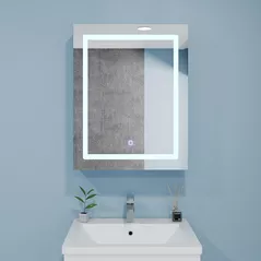 Oglindă baie Bayro Optima LED touch 500x700 правый белый