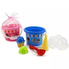 Игрушка для песочницы Promstore 01439 Набор игрушек для песка в ведерке 8ед, 18cm