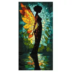 Картина по номерам Ideyka (KHO8612) Stained glass angel, 40х80