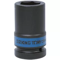 Set de tubulare, bite, duze King Tony 843532M Cap tubular de impact adânc 1" 32mm