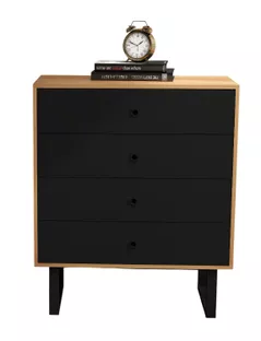Comodă Deco Calvin 80x40x95H Stejar K10/Black