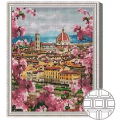 Картина по номерам Art Gallery QB205740 Mozaic cu diamante patrate 40x50cm Florenta inflorita