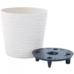 Ghiveci pentru flori Aleana 115089 cu insertie Fiujin d23.5x22 cm, white rose