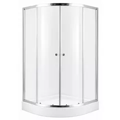 Душевая кабина MPN 8120E, 900X900X1940mm, cada joasa, forma rotunda, sticla fumurie