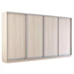 Dulap Mobildor-Lux Fox uși glisante din PAL (370x60x200H cm) Sonoma