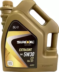 Масло Siroil 5W30 C3 5l EXTRASINT VW504-507 (SIR11505)