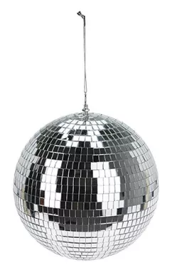Новогодний декор Promstore 36837 Glob pentru brad Disco, argintiu, 250mm