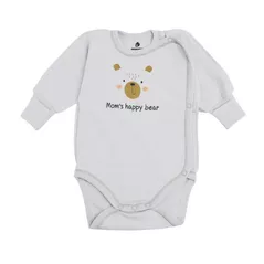 Детская одежда Minikin 242800156 Happy Baby Боди серый светлый 0-1мес (56см)