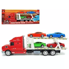 Mașină Promstore 36245 Трейлер 1:24 с 4 машинами