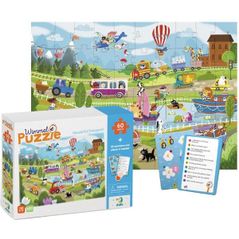 Головоломка Dodo 300561 Puzzle Vara în sat, seria Wimmelpuzzle, 60el