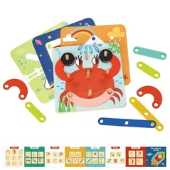 Головоломка Tooky Toy 71625 puzzle din lemn TH123