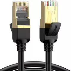 Кабель для IT Ugreen 11273, Cat7 F/FTP Ethernet Cable, Pure Copper, Shielded, 10m, Black