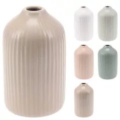 Vază H&S 55210 Pastel Relief, H14cm, D8cm, ceramica (în asort.)