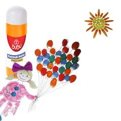 Set de creație BuBu PAR018 Vopsea orange pentru pictură cu degetele, 250 ml