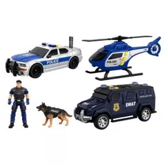 Mașină Wenyi WY1151B-3 1:32 Set vehicule de poliție cu fricțiune (lumini/sunete)